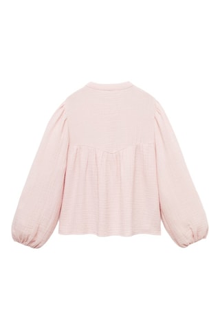 Blouse coton tissu plissé - Rose