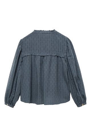 Blouse détails brodés - Pétrole