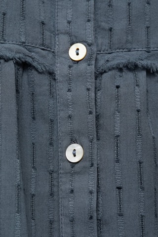 Blouse détails brodés - Pétrole