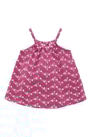 Blouse coton tissu plissé - Lie-de-vin