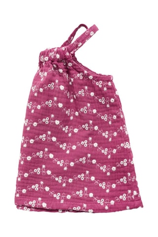 Blouse coton tissu plissé - Lie-de-vin