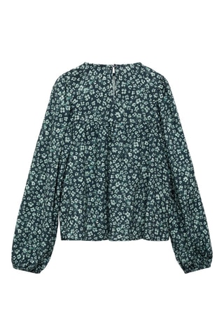 Blouse en imprimé floral - Vert