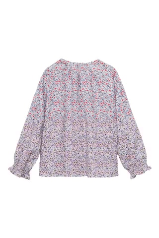 Blouse imprimée boutonnée - Blanc