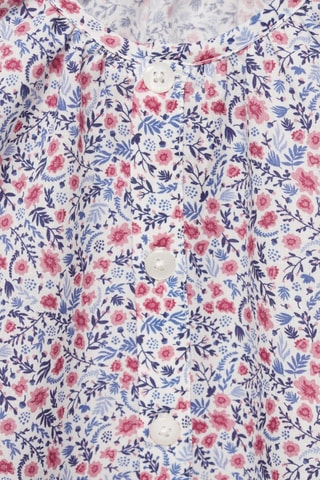 Blouse imprimée boutonnée - Blanc