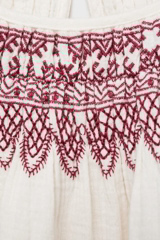 Blouse détails brodés - Ecru