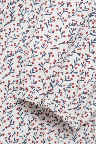 Blouse en coton imprimée - Blanc cassé