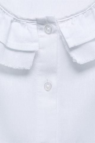 Blouse lin à boutons - Blanc