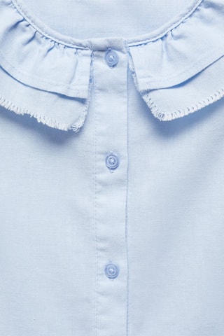 Blouse lin à boutons - Ciel