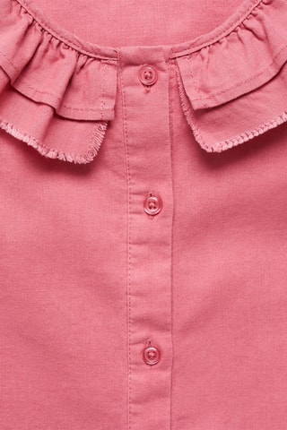 Blouse lin à boutons - Fraise