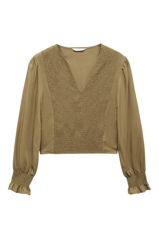 Blouse fluide froncée - Kaki