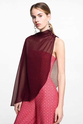 Blouse couche fluide - Rouge