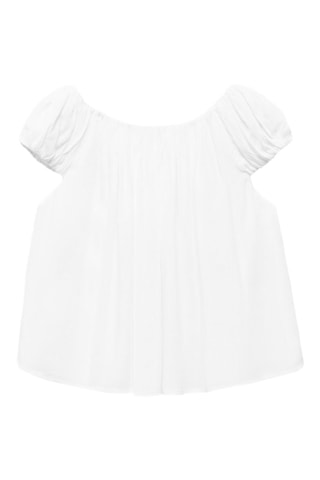 Blouse détail froncé - Blanc