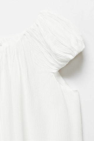 Blouse détail froncé - Blanc