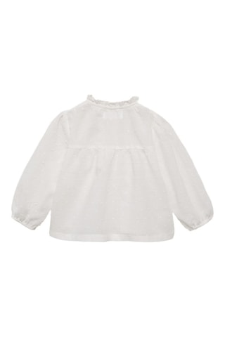 Blouse coton plumetis - Blanc cassé
