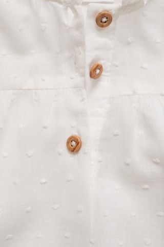 Blouse coton plumetis - Blanc cassé
