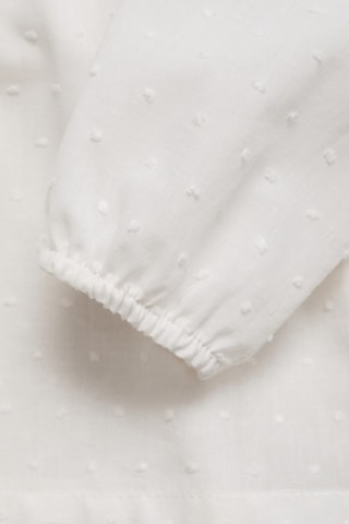 Blouse coton plumetis - Blanc cassé