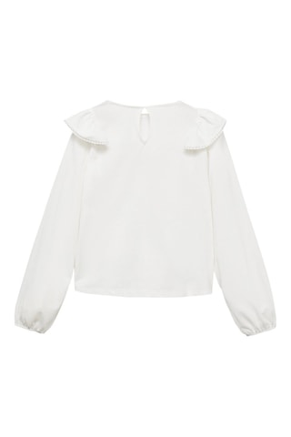Blouse détail volants - Blanc cassé