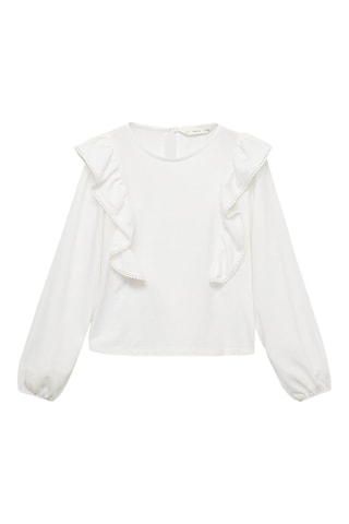 Blouse détail volants - Blanc cassé