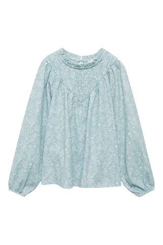 Blouse en imprimé floral - Vert d'eau