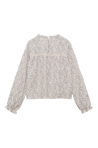 Blouse en imprimé floral - Blanc cassé