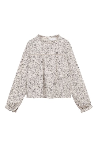 Blouse en imprimé floral - Blanc cassé