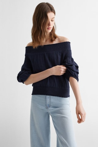 Blouse épaules dénudées - Bleu marine
