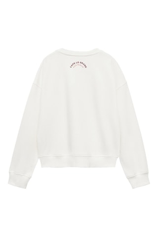 Sweat-shirt imprimé surf - Blanc cassé