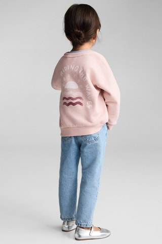 Sweat-shirt imprimé surf - Rose