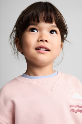 Sweat-shirt imprimé surf - Rose