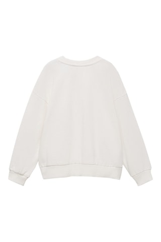 Sweat-shirt détail noeud - Blanc cassé