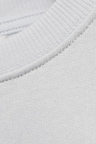 Sweat-shirt coton détails brodés - Bleu clair