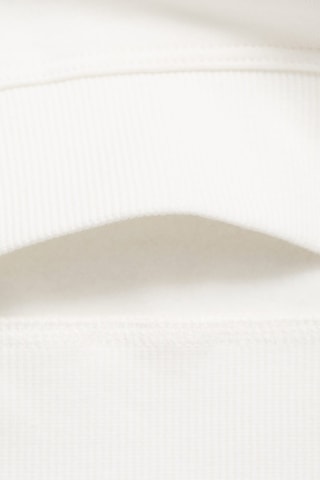 Sweat-shirt coton détails brodés - Blanc cassé
