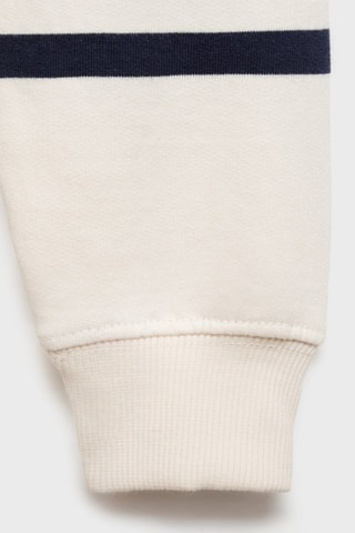 Sweat-shirt rayures capuche - Gris
