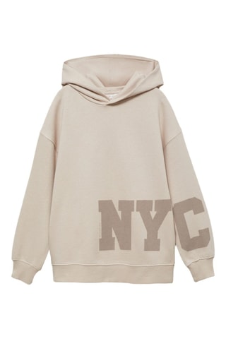 Sweat-shirt coton imprimé - Sable