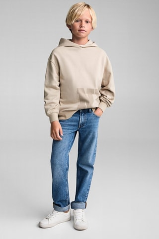Sweat-shirt coton imprimé - Sable