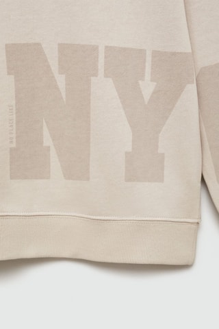 Sweat-shirt coton imprimé - Sable