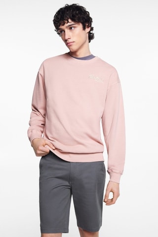 Sweat-shirt message unisexe - Rose pastel