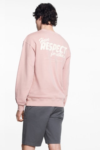 Sweat-shirt message unisexe - Rose pastel