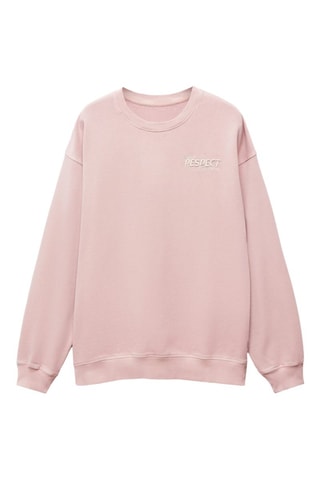 Sweat-shirt message unisexe - Rose pastel