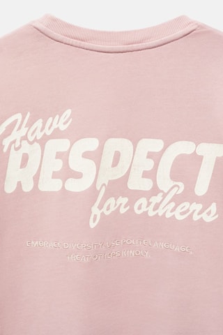 Sweat-shirt message unisexe - Rose pastel