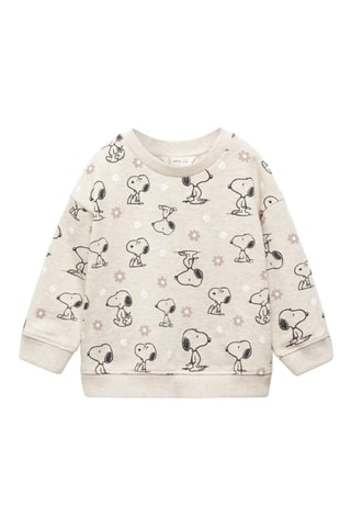 Sweat-shirt imprimé Snoopy - Sable