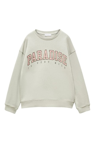 Sweater message imprimé - Vert