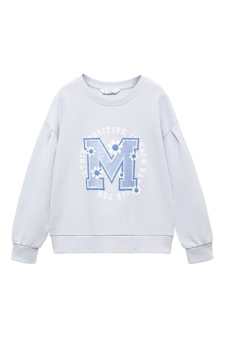 Sweat-shirt coton imprimé - Ciel
