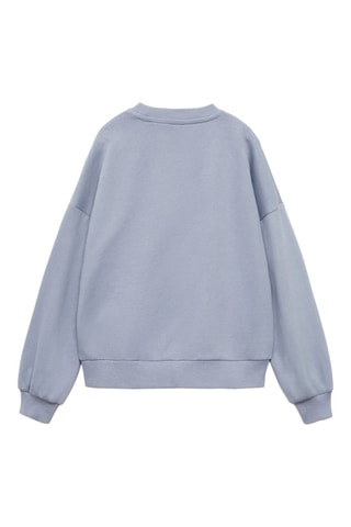 Sweat-shirt coton imprimé - Bleu clair