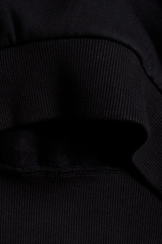 Sweat-shirt coton détails brodés - Noir