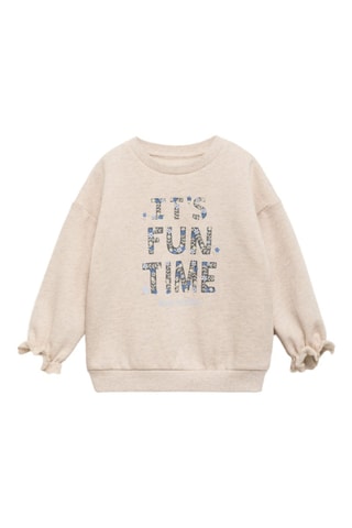 Sweat-shirt coton imprimé - Sable