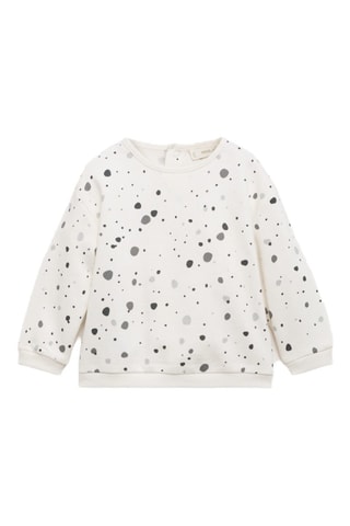 Sweat-shirt à pois - Blanc cassé