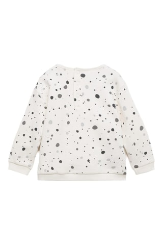 Sweat-shirt à pois - Blanc cassé