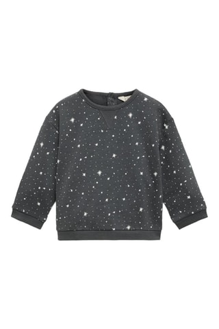 Sweat-shirt coton imprimé - Anthracite