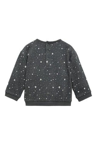 Sweat-shirt coton imprimé - Anthracite